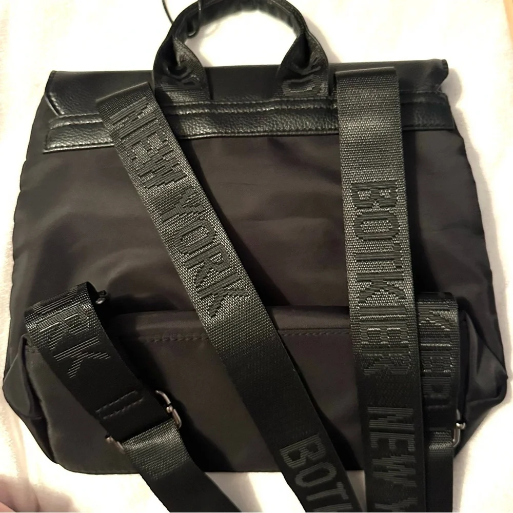 New BOTKIER Women's TRIGGER MINI Black Nylon/Faux Leather BACKPACK NWT bag purse